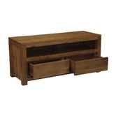 La Verde 120cm Belgium 2 Drawer Mahogany Wood Entertainment Unit