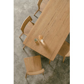 La Verde Ahavel Oak Wood Dining Table