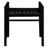 La Verde Ilonka Single Woven Cowhide Leather Accent Stool