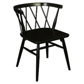 La Verde Brandon Cross Back Oak Wood Dining Chairs