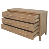La Verde Dana Mindi Wood 3 Drawer Chest