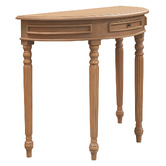La Verde Claire Half Round Mindi Wood Console Table