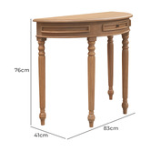 La Verde Claire Half Round Mindi Wood Console Table