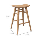 La Verde 65cm Ellis Mindi Wood Barstool