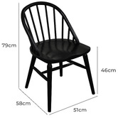 La Verde Yelena Oak Wood Dining Chairs