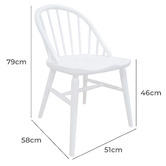 La Verde Yelena Oak Wood Dining Chairs