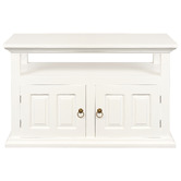 La Verde 97cm White Tasmania 2 Door Mahogany Wood TV Stand