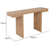 La Verde Delphine Mindi Wood Console Table