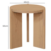 La Verde Caius Mindi Wood Side Table