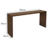 La Verde Caius Mindi Wood Console Table