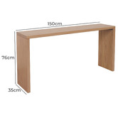 La Verde Caius Mindi Wood Console Table