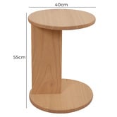 La Verde Delphine Mindi Wood Side Table