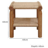 La Verde Seren Mindi Wood Side Table