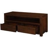 La Verde 120cm Belgium 2 Drawer Mahogany Wood Entertainment Unit