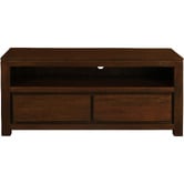 La Verde 120cm Belgium 2 Drawer Mahogany Wood Entertainment Unit