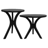 La Verde 2 Piece William Cedar Wood Side Table