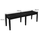 La Verde Racquel Cedar Wood Ottoman Bench