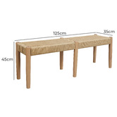 La Verde Racquel Cedar Wood Ottoman Bench
