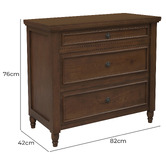 La Verde Vincent 3 Drawer Cedar Wood Chest