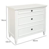 La Verde Vincent 3 Drawer Cedar Wood Chest