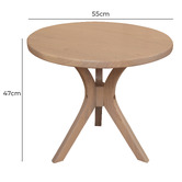 La Verde 2 Piece William Cedar Wood Side Table