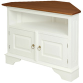 La Verde 90cm California Mahogany Wood Corner TV Unit