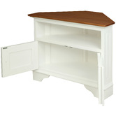 La Verde 90cm California Mahogany Wood Corner TV Stand