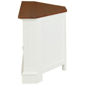 La Verde 90cm California Mahogany Wood Corner TV Stand