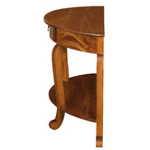 La Verde Lily Cabriole Leg 1 Drawer Semi-Circle Table