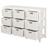 La Verde 9 Drawer Rattan Cabinet