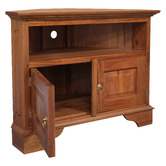 La Verde 90cm Jacinta California Mahogany Wood Corner TV Stand
