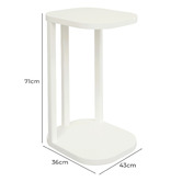 La Verde Olivia Mindi Wood Side Table
