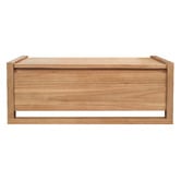 La Verde Malik Mindi Wood Storage Ottoman