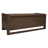 La Verde Malik Mindi Wood Storage Ottoman