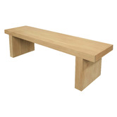 La Verde Petra Mindi Wood Ottoman Bench