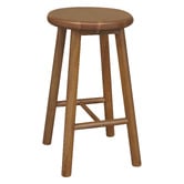 La Verde 65cm Vicky Mahogany Wood Bar Stool