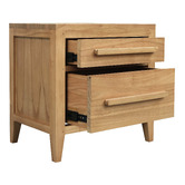 La Verde Avila Mindi Wood Bedside Table
