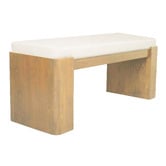 La Verde Lin Mindi Wood Ottoman Bench