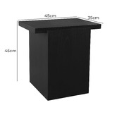 La Verde Derek Mindi Wood Side Table