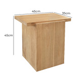 La Verde Derek Mindi Wood Side Table