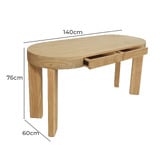 La Verde Petra 2 Drawer Mindi Wood Writing Desk
