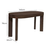 La Verde Petra 2 Drawer Mindi Wood Writing Desk