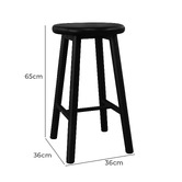 La Verde 65cm Vicky Mahogany Wood Bar Stool