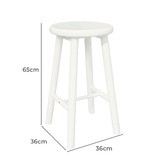 La Verde 65cm Vicky Mahogany Wood Bar Stool