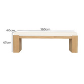 La Verde Lin Mindi Wood Ottoman Bench