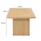 La Verde Avery Mindi Wood Side Table