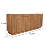 La Verde Kennith 4 Door Mindi Wood Sideboard