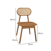 La Verde Lucy Indonesian Oak Wood Dining Chair