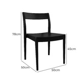 La Verde Fuller Mahogany Wood Dining Chair