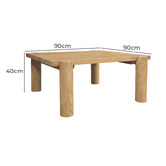 La Verde Mauro Mahogany Wood Coffee Table